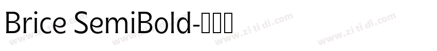 Brice SemiBold字体转换